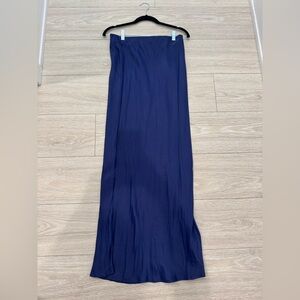 Anthropologie Navy Blue Maxi Skirt